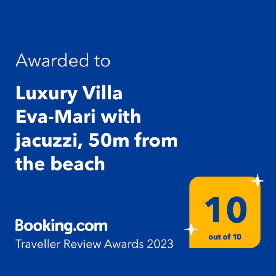 Luxury Villa Eva-Mari With Jacuzzi, 50M From The Beach Stalós Екстериор снимка