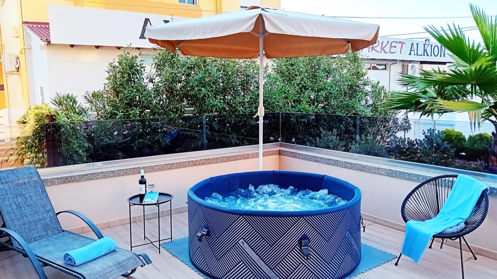 Luxury Villa Eva-Mari With Jacuzzi, 50M From The Beach Stalós Екстериор снимка